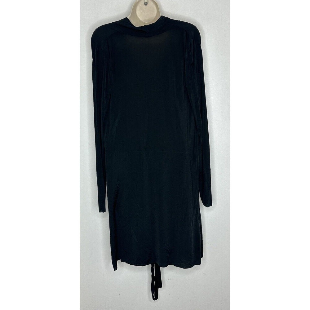 ALL SAINTS Amei Long Sleeve Draped Stretch Mesh Neck Dress Black Size 2 - Picture 6 of 6